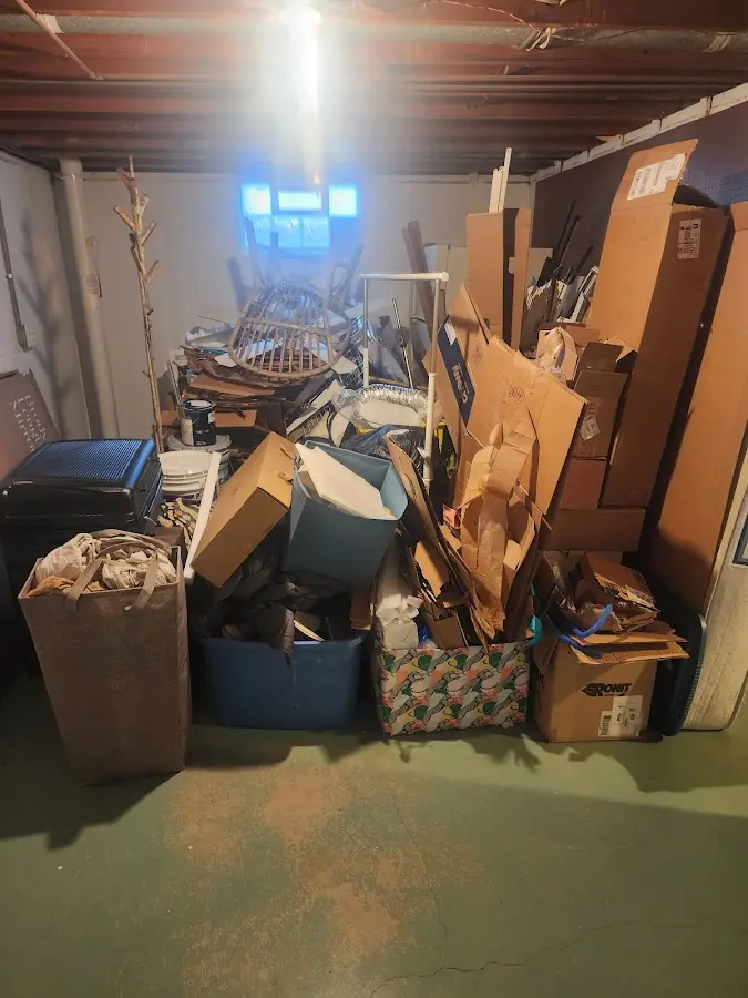 Roll-off dumpster container at job site for 15 Yard Dumpster Rental in La Porte